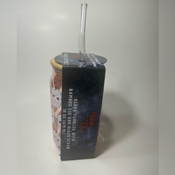Friday The 13th - Silver Buffalo - Jason Vorhees Glass Jar Tumbler - BNIB - Picture 4 of 12